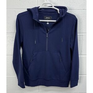 NWT Ralph Lauren RLX Fleece Half‎ Zip Hoodie / Navy Blue / Men's Small